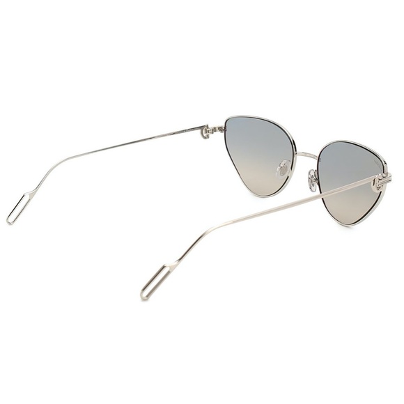 Cartier Sunglasses CT0155S-006 PREMIER Silver Frame /Light Blue Gradient Lenses - Picture 3 of 5